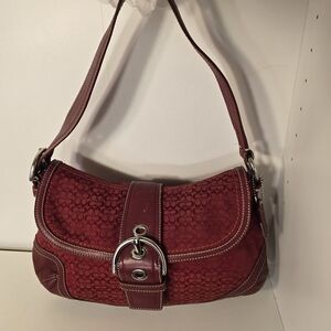 Coach Burgundy Shoulder Bag